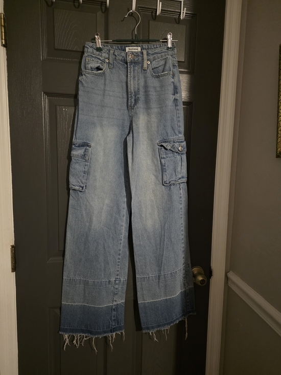 Juicy Couture Denim - Juicy Couture Light Blue Wide-Leg Cargo Jeans